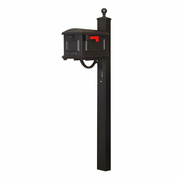 Special Lite Traditional Curbside with Springfield Mailbox Post, Black SCT-1010_SPK-710-BLK